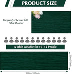 10 Pack Blackish Green Cheesecloth Table Runner -21*120Inch Long Boho Wedding Table Decor, Rustic Gauze Fabric Runner for Bridal Showers, Baby Showers & Parties (Sheer, Lightweight, Wrinkled Design) - Image 2