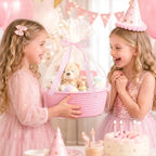 Actmuen Small Woven Gift Baskets, 12 Pack Pink Rope Baskets with Gift Bags - Image 2