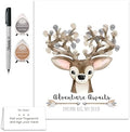 Neutral Deer Theme Fingerprint Poster for Woodland Baby Shower Guestbook Alternative, Hunting Theme Thumbprint Tree, Deer Head, Neutral Woodland Baby Shower Ideas (11x14 Inches, Neutral) by MeganHStudio