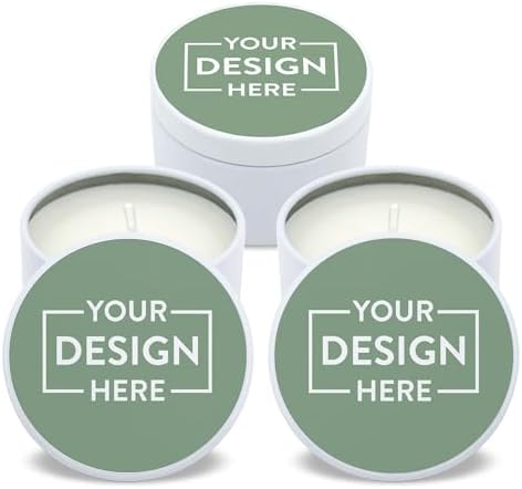 Custom Candles, Personalized Candles, Baby Shower Candle Favors, Bulk Candles, Candle Favors (Set of 10) (White Tin) - Image 6