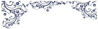 Navy Blue Swirl Flower Floral Design Wall Decal. (100" X 29") #262A - Image 2