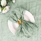 Cupuamon 100 Pack Cheesecloth Napkins 20x20 Inch Dinner Table Napkins Boho Washable Rustic Gauze Napkins Bulk for Wedding Bridal Baby Shower Party Decor (Sage Green) by Cupuamon