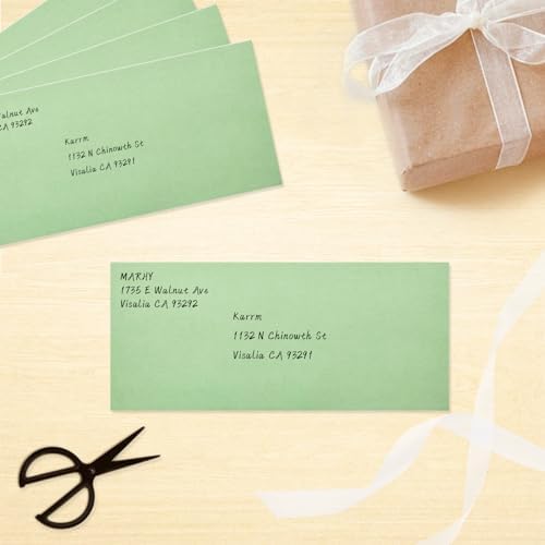 200 Pack Sage Green #10 Business Envelopes Letter Size Self-Seal - Image 7