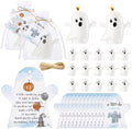 MTLEE 25 Sets Halloween a Little Boo Baby Shower Ghost Candle Gifts, Blue by MTLEE