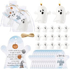 MTLEE 25 Sets Halloween a Little Boo Baby Shower Ghost Candle Gifts, Blue by MTLEE