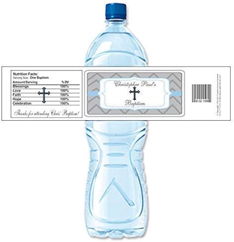 Holy Communion or Baptism Water Bottle Labels (Set of 24)(Y682) by FavoriteAnnouncements
