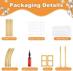 7.2ft and 5.9ft Half Balloon Arch Stand Kit with Heavy Duty Base, Comes with 8 Water Filling Bags - Metal Frame for Weddings, Birthdays, Party Backdrop Decoration. - Image 4