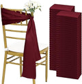 fani 60 PCS Satin Chair Sashes, 7x78 Inch, Burgundy by fani
