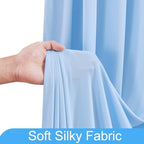10 Panels Baby Blue Backdrop Curtain for Baby Shower Parties Light Blue Wrinkle Free 50ft x 10ft Backdrop Drapes for Birthday Photo Gender Reveal Photography Polyester Fabric Background Decoration - Image 6