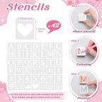 Wonderjune 147 Pcs Baby Shower Blocks Decorate Game Kit, Pink Ribbon - Image 4