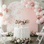 Tegeme 2 Set Pink Floral Arch Cover 7.2ft 6.6ft Stretchy Party Backdrop - Image 4