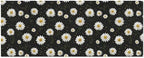 susiyo 2 Rolls White Daisies on Black Background Birthday Wrapping Paper Roll - Mini Wrapping Paper for Christmas, Party, Holiday, Father's Day, Baby Shower,Wedding by susiyo