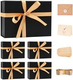 Black Birthday Gift Box with Magnetic Lid for Presents, 9.5"x7"x3.5" by Lifelum