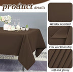 YMHPRIDE 6 Pack Brown Tablecloth 60 x102 inch Polyester Table Cloth for 6 Foot Rectangle Tables, Stain and Wrinkle Resistant Washable Fabric Polyester Table Covers for Wedding Party Banquet - Image 3