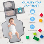iAOVUEBY Baby Gift Set for Newborn, New Baby Boy Gift Basket, Newborn Essentials Hat Onesie Bear Toys Keepsake Blanket Infant Diaper Changing Pad Bibs, Baby Shower Gifts for Boys - Image 3