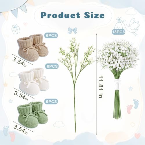 6 Set Neutral Gender Reveal Baby Shower Table Centerpieces Decor - Image 3