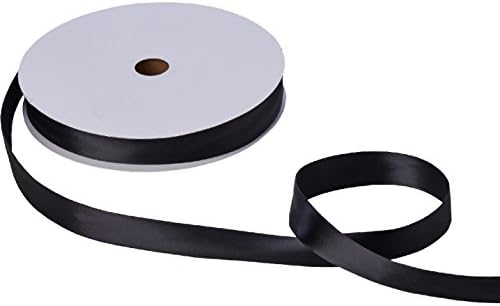 Jillson Roberts Bulk 1-Inch Double Faced Satin Ribbon Available in 20 Colors, Black, 100 Yard Spool (BFR1021) by JillsonRoberts