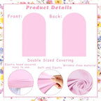 2PCS Pink & Light Yellow Arch Backdrop Covers for Arch Stand (7.2ft + 6ft) – Spandex Fitted Stand Covers for Weddings Baby Showers Birthday Party Supplies Decor & Photo Booths(Only Cover) - Image 5