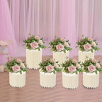 7Pcs Foldable Paper Column Display Stands, Round Cylinder Wedding Flower Stands with Honeycomb Structure for Birthday Party, Baby Shower Decor, Holds up to 55lbs - Easy Storage & Reusable - Image 6