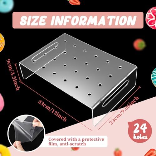 Geetery 50 Pcs Push Cake Pop Containers and 2 Pcs 24 Hole Cake Pop Stand - Image 2