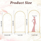 3PCS Arch Backdrop Stand 7.2/6.6/5.9FT Wedding Arches Balloon Arch Stand - Image 4
