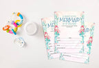 Pack of 30, Girl Baby Shower Party Collection, Baby Shower Invitation Cards, Fill in the Blank Invites WIth Envelopes, Mermaid Theme Party Supplies - Image 4