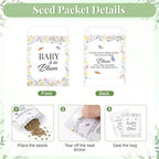 Fantasyon 24 Sets Baby Shower Party Favors Seed Packets for Guests – Include 24 Mini Terracotta Pots, 24 Self Adhesive Envelopes, Thank You Tags, Organza Bags, Garden Shovel - Image 5