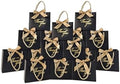 TKSBAG 100 Pack Small Thank You Gift Bags with Handles, 5.5''x 2.3''x4.7'' Mini Black Gift Bags Bulk for Baby Shower, Birthday, Wedding, Party Favors, Mother's Day by TKSBAG