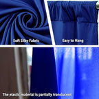 10 x 10 Feet Blue Backdrop Curtain for Partie, Background Curtains for Photoshoot, Birthday, Wedding, Halloween, Thanksgiving, Christmas Day, New Year Party Decorations 5Ft x 10Ft, 2 Panels - Image 3
