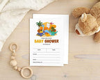 Pack of 30, Boy/Boy Baby Shower Party Collection, Baby Shower Invitation Cards, Fill in the Blank Invites WIth Envelopes, Dinosaur Theme Party Supplies - Image 5