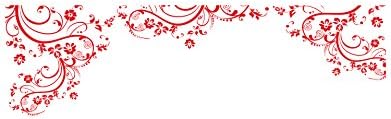 Red Color Swirl Flower Floral Decal Design. Edge Wall Decal. (100in X 29in) #262A - Image 4