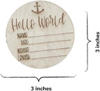 Wooden Monthly Milestone Cards – Set for Baby Photos – Newborn Milestone Discs – Engraved Wooden Baby Age Markers for Monthly Growth Photos – Perfect Baby Shower Gift - Image 4