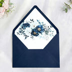 PONATIA 50 PCS/Pack A7 Envelopes, Navy Blue Euro Flap Liner 5x7 Envelopes - Image 3