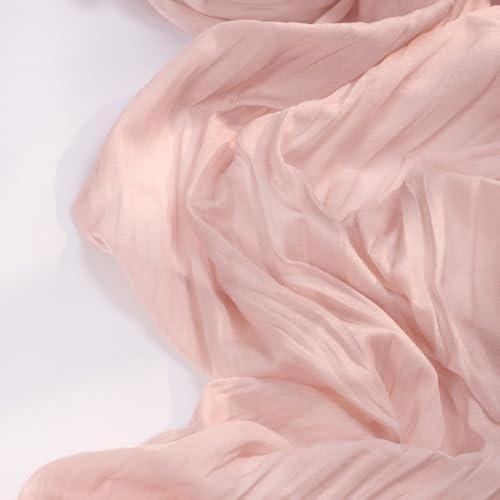 DeZerlor Dusty Pink Cheesecloth Table Runners 12 Pack Summer Boho Runners - Image 3