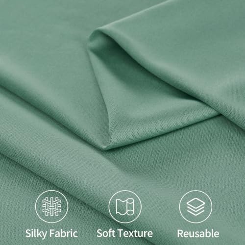 20ftx15ft Sage Green Backdrop Curtains for Parties, Wrinkle Free Polyester Sage Green Photo Backdrop Drapes 4 Panels 15 ft Long Back Drop Cloth for Wedding Birthday Photography Background Party - Image 4