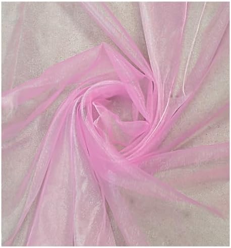 20 Yard Organza Fabric 44" Wide for Wedding Event Décor - Pink - Image 5