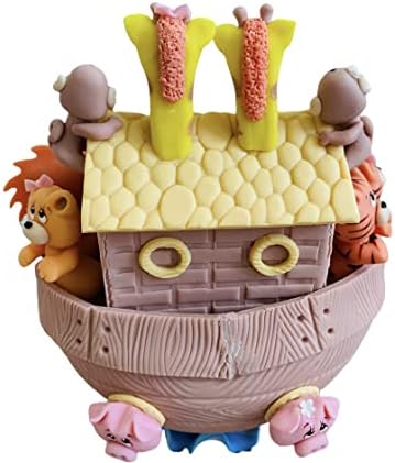 Noah's Ark Cake Topper, Jungle Safari, Party Decoration Birthday Party Centerpiece, Baby Shower, Biblical Animals (White) - Image 5