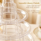6 Tiers Clear Macaron Tower Stand, 2 Pcs Plastic Macaron Display Holder - Image 3