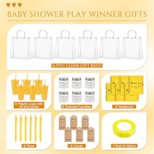 Nuogo 6 Sets New Parent Shower Prizes, Yellow Color, Classic Style - Image 3