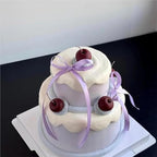400 Pcs Purple Satin Ribbon Bows Cake Toppers - Image 7