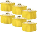 6 Pack Yellow Cloth Tablecloth for 5 FT Round Table, Polyester Circle Picnic Tables Cloths, 120 Inch Tables Cover with Table Skirt for Wedding Birthday Photography Themed Party Banquet Holiday Decor by Creativepartyuniquedecorat