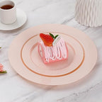 Goodluck 200PCS Disposable Pink Plastic Plates, Heavy Duty Disposable - Image 6