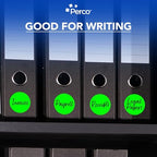 Perco Neon Green Perforated Round Circle Dot Sticker 3-Inch Labels — 10 Rolls, 5,000 Stickers—Available, Ready & Promo Signage, High Visibility, Strong Adhesive —Made in USA - Image 6