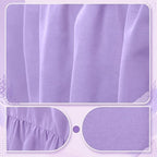 Moukeren 120"x60" Ruffled Tablecloth Table Cover, Purple, Classic - Image 4