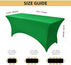 10-Pack 6ft Spandex Table Covers for Rectangle Standard Folding Tables - Wrinkle Resistant Stretch Tablecloths - Ultimate Fitted Table Protector for Parties, Banquet, Wedding - Image 4