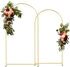 Gold Metal Wedding Arch Backdrop Stands Set of 2 (7.2FT & 6.6FT), Metal Square Balloon Arch Frame for Birthday Party, Ceremony, Baby Shower by CHUNQIANGCAIDESIGN