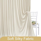 4 Panels Beige Backdrop Curtain for Baby Shower Wrinkle Free 20ft x 10ft Backdrop Drapes Panels for Parties Wedding Bridal Shower Birthday Photo Photography Fabric Background Decoration - Image 6