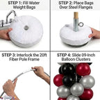 PMU DIY Professional Balloon Arch Deluxe Kit (Black, Red and Silver) Balloon Garland for Party Decoration, Decoration Kit for Birthday Party, Wedding, Graduation, Baby Shower (41689-61646) Pkg/1 - Image 6