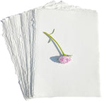 Habiller Deckle Edged Handmade Paper Wedding Invitation Card Stock, Baby Shower Card, Ideal for Calligraphy, Drawing, Watercolor Paper Made of Cotton Rags-Off-White- Pack of 100- (4x9-100) - Image 2