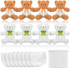 Seenelling 8 Sets Bear Diaper Changing Baby Shower Game Kit, Brown, White by QianRuu